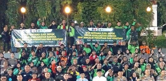 Gelar Doa Bersama, Ojol Kompak Jaga Kondusivitas Wilayah Depok