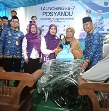 Wali Kota Launching Posyandu 6 SPM Teratai 04 Pancoran Mas